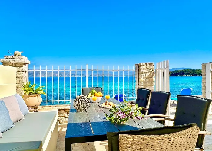 Beachfront House Christina With Private Heatable Pool By Dadovillas Villa Kassiopi