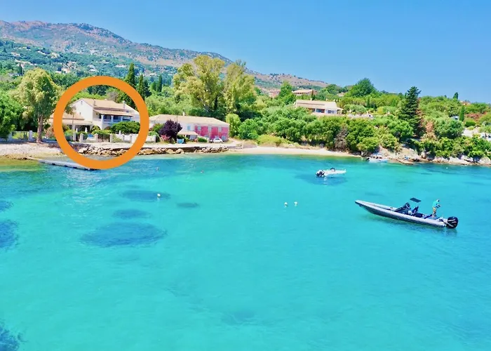Beachfront House Christina With Private Heatable Pool By Dadovillas * Kassiopi