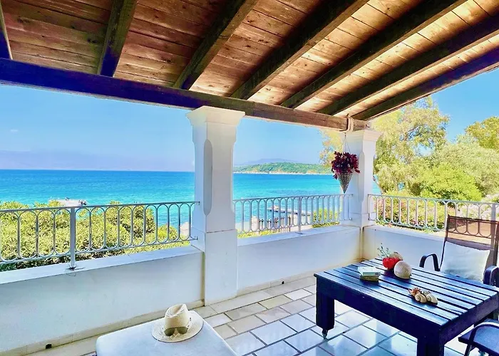 Beachfront House Christina With Private Heatable Pool By Dadovillas Kassiopi